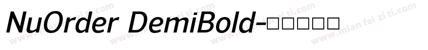 NuOrder DemiBold字体转换